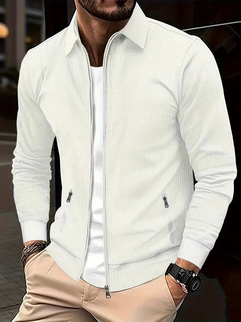 ZIP STAND COLLAR CARDIGAN FOR MEN
