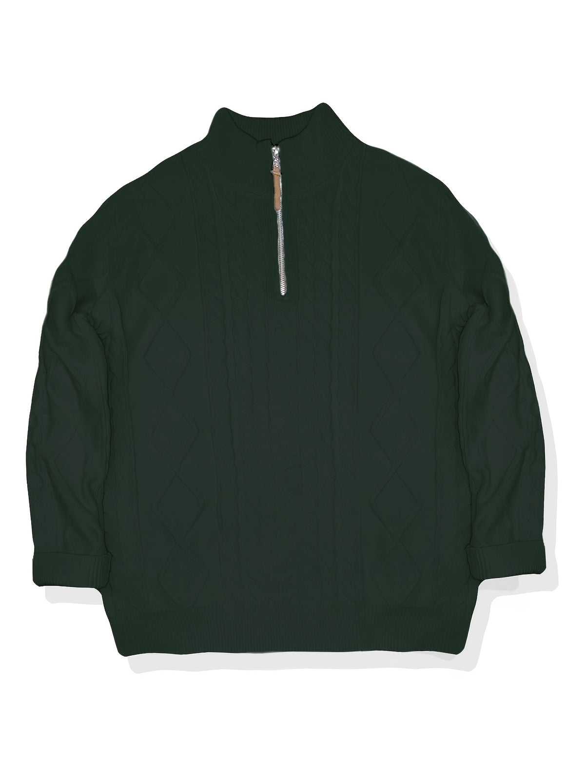 CABLE KNIT QUARTER ZIP SWEATER FOR MEN