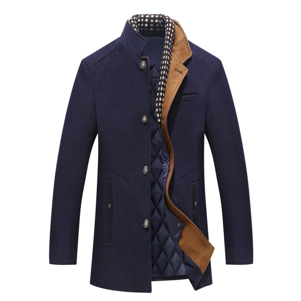 REMOVABLE COLLAR COAT FOR MEN
