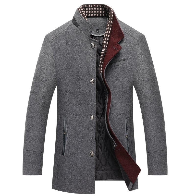 REMOVABLE COLLAR COAT FOR MEN