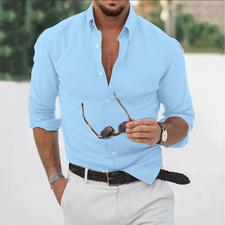 STRUCTURED LONG SLEEVE SHIRT FOR MEN