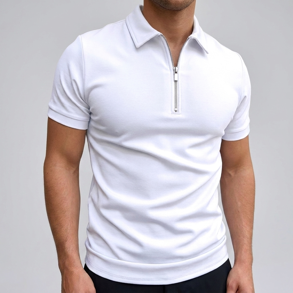 RELAXED POLYESTER POLO FOR MEN