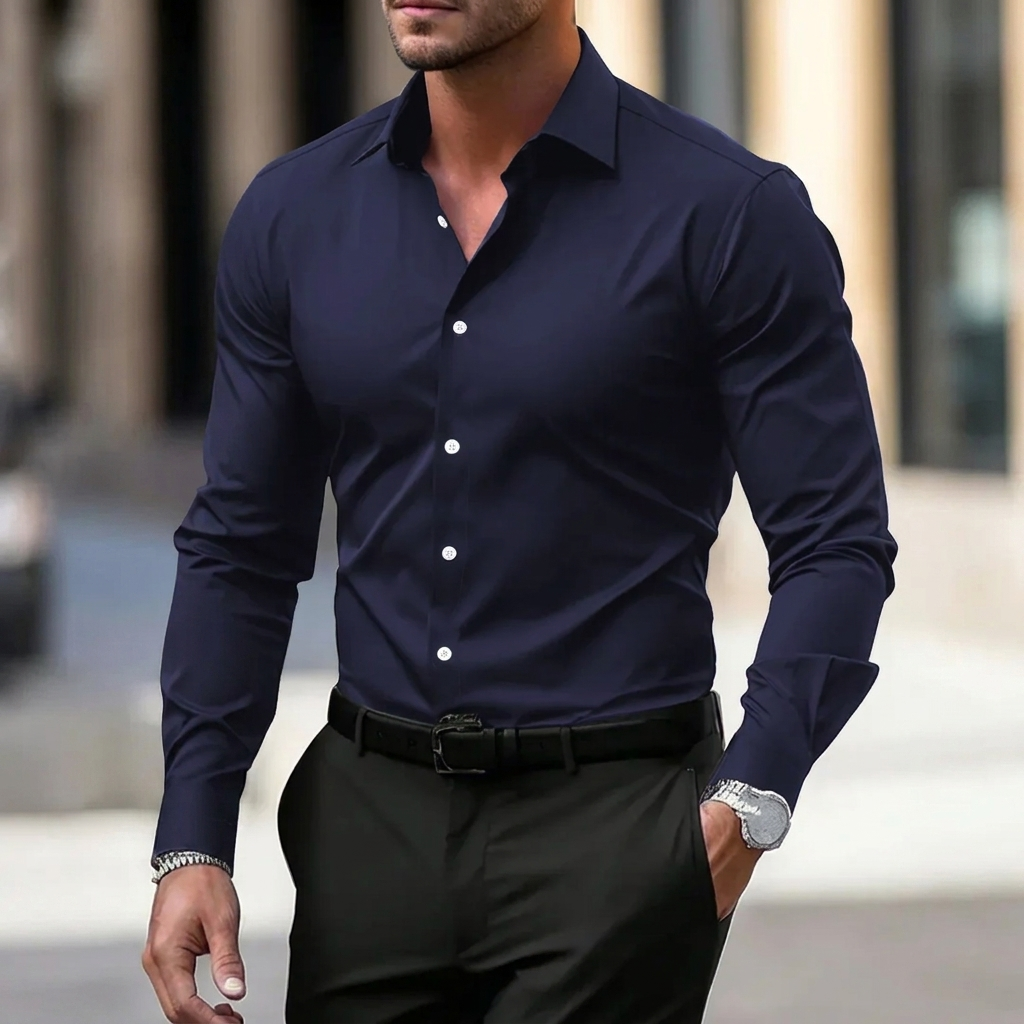 VELVET LAPEL SHIRT FOR MEN
