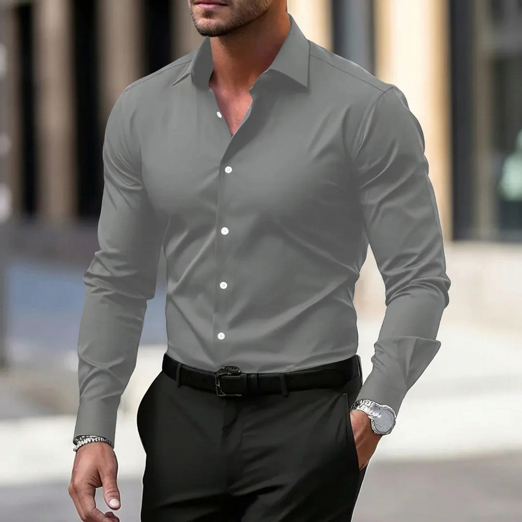 VELVET LAPEL SHIRT FOR MEN