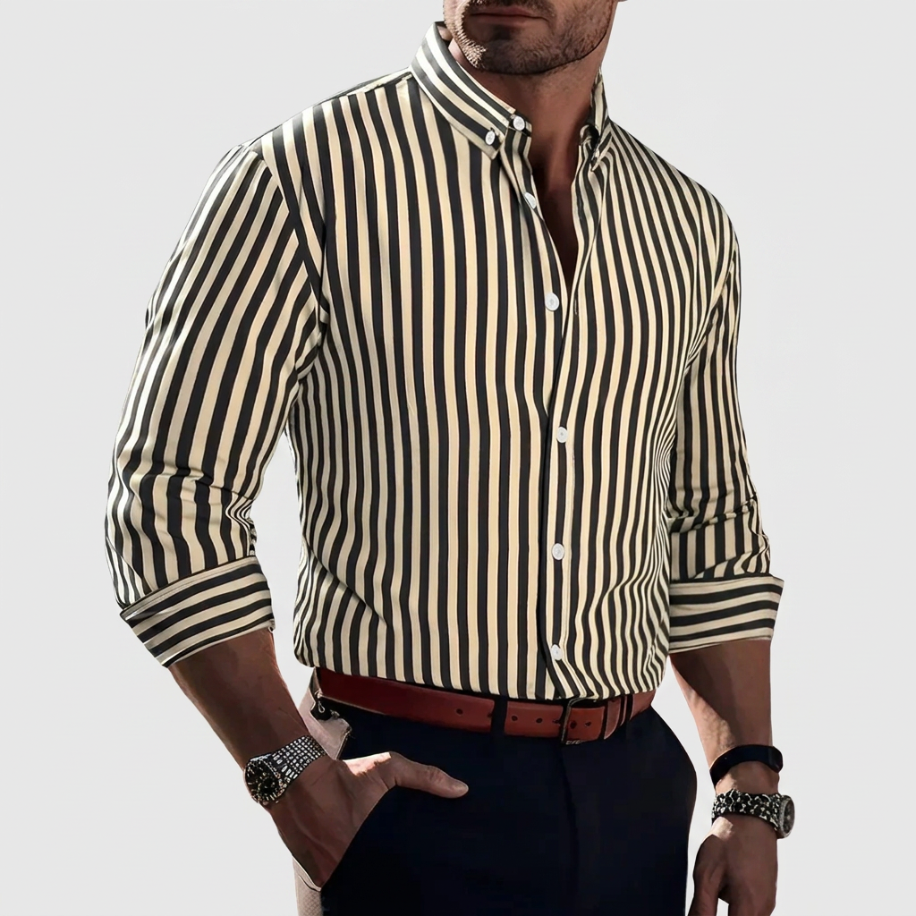 STRIPED STRETCH SHIRT FOR MEN