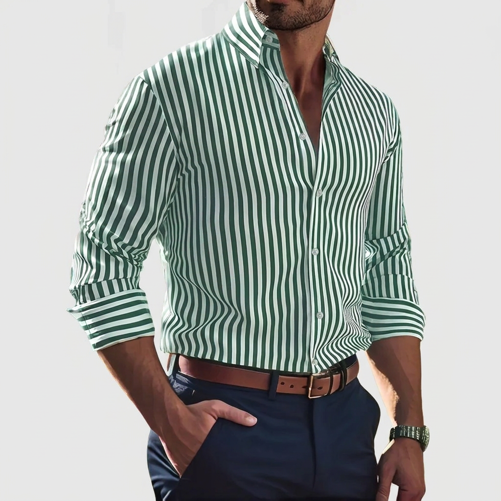 STRIPED STRETCH SHIRT FOR MEN