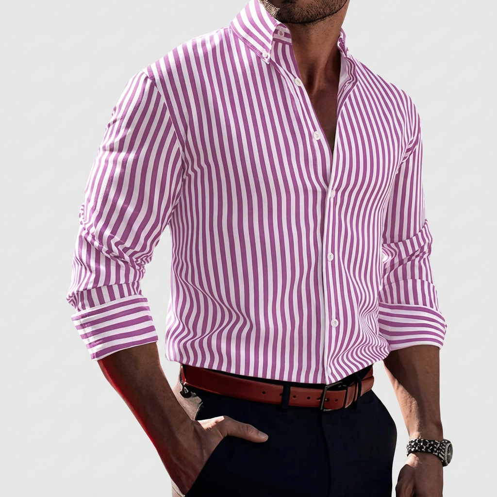 STRIPED STRETCH SHIRT FOR MEN