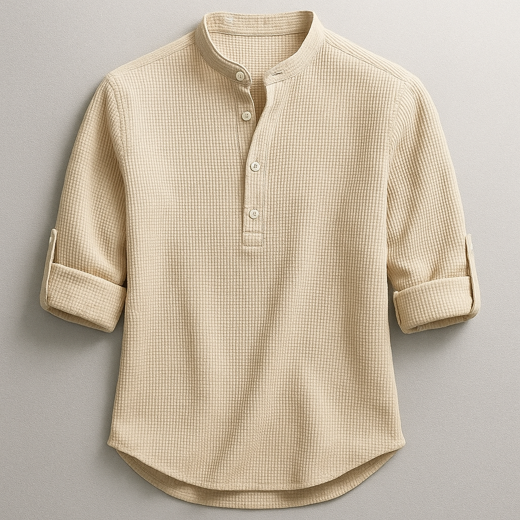 RELAXED CURVED HEM SHIRT FOR MEN