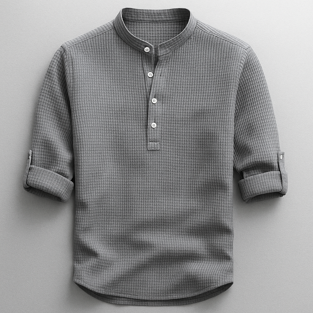 RELAXED CURVED HEM SHIRT FOR MEN