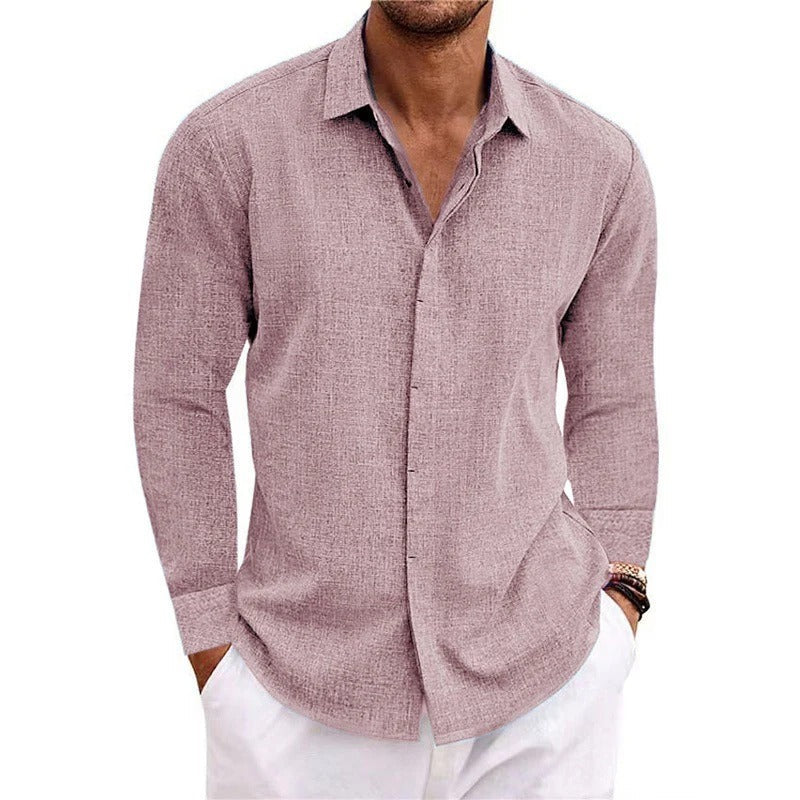 TEXTURED LINEN SHIRT FOR MEN