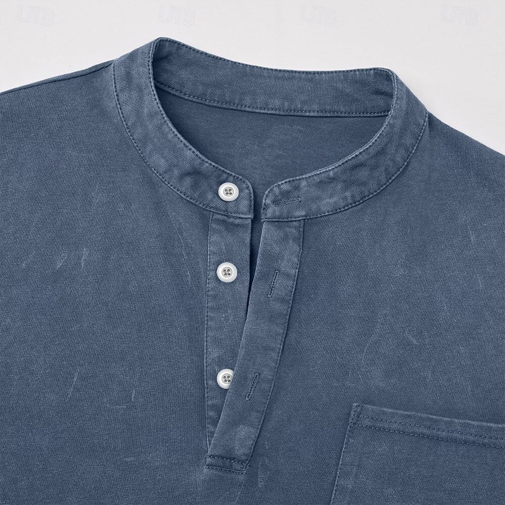 GARMENT WASHED SHIRT FOR MEN