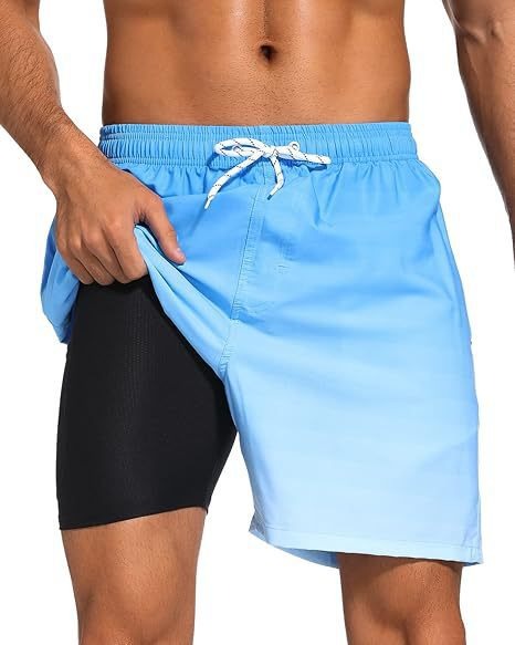 TEXTURED SWIM SHORTS FOR MEN