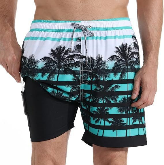 TEXTURED SWIM SHORTS FOR MEN
