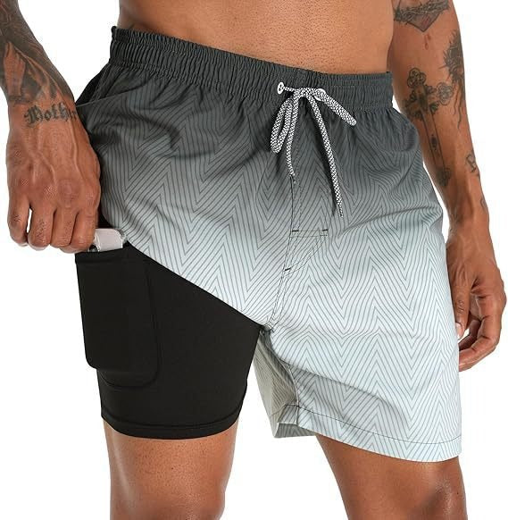 TEXTURED SWIM SHORTS FOR MEN