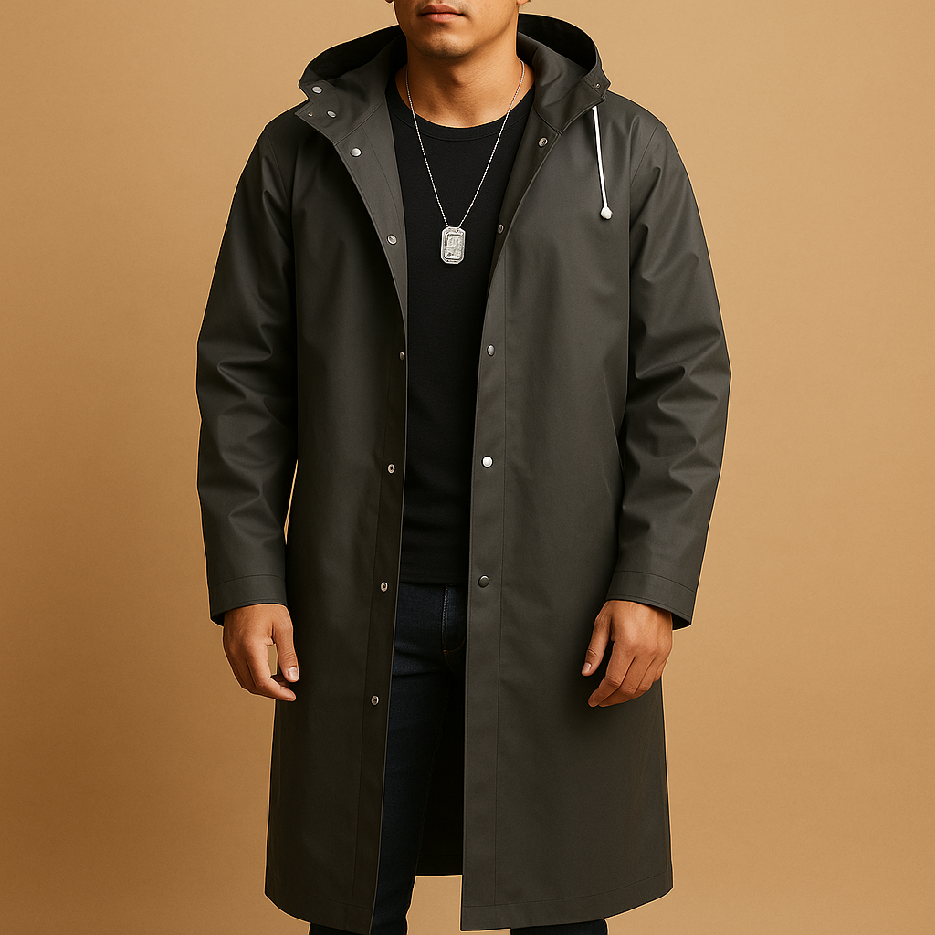 LONG RAIN JACKET FOR MEN