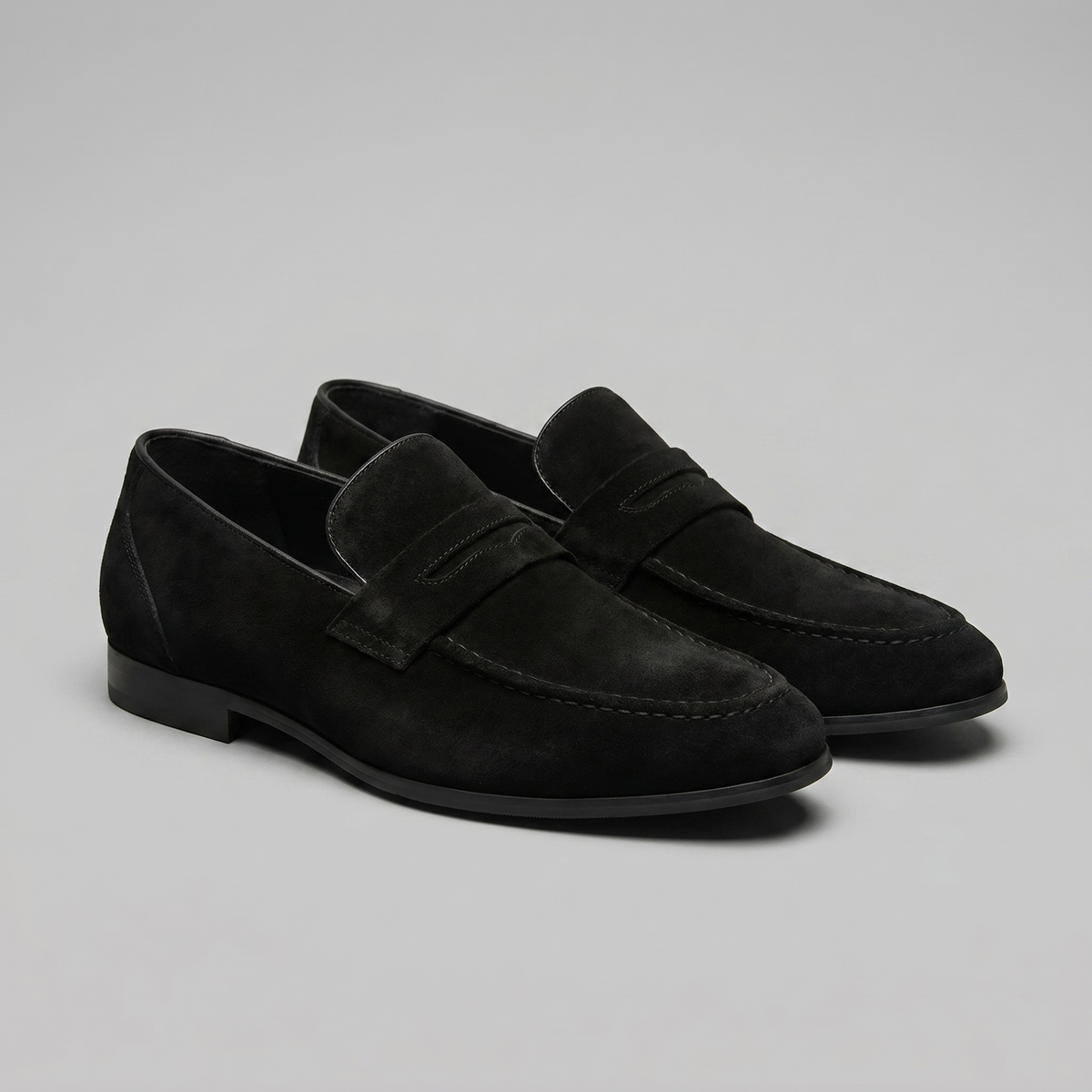 SUEDE EFFECT PENNY LOAFERS FOR MEN