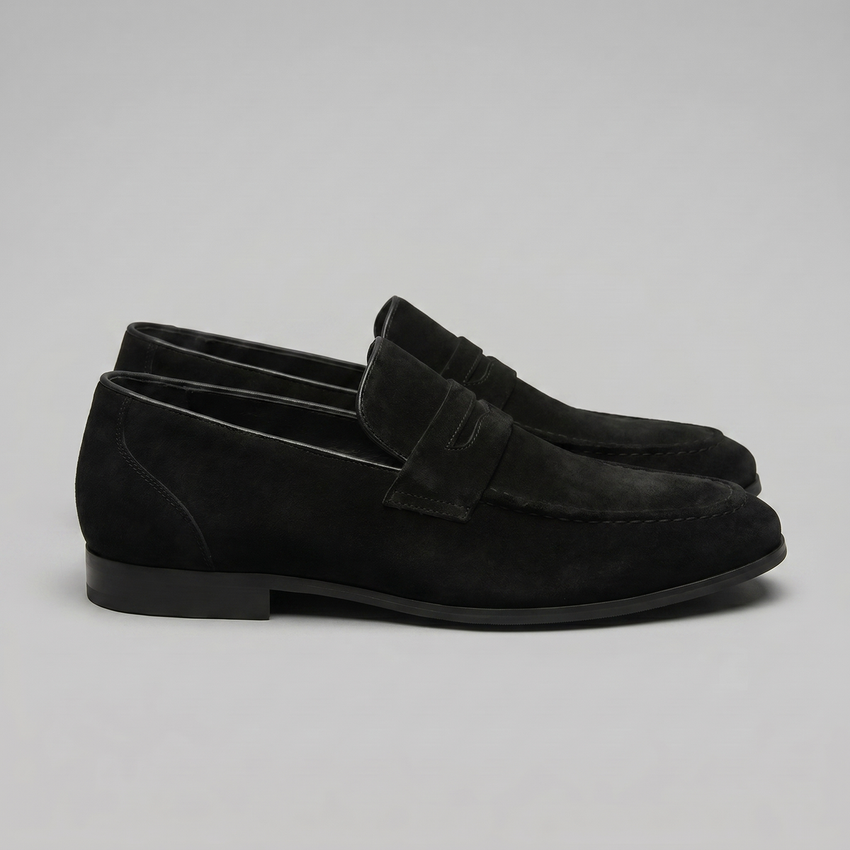 SUEDE EFFECT PENNY LOAFERS FOR MEN
