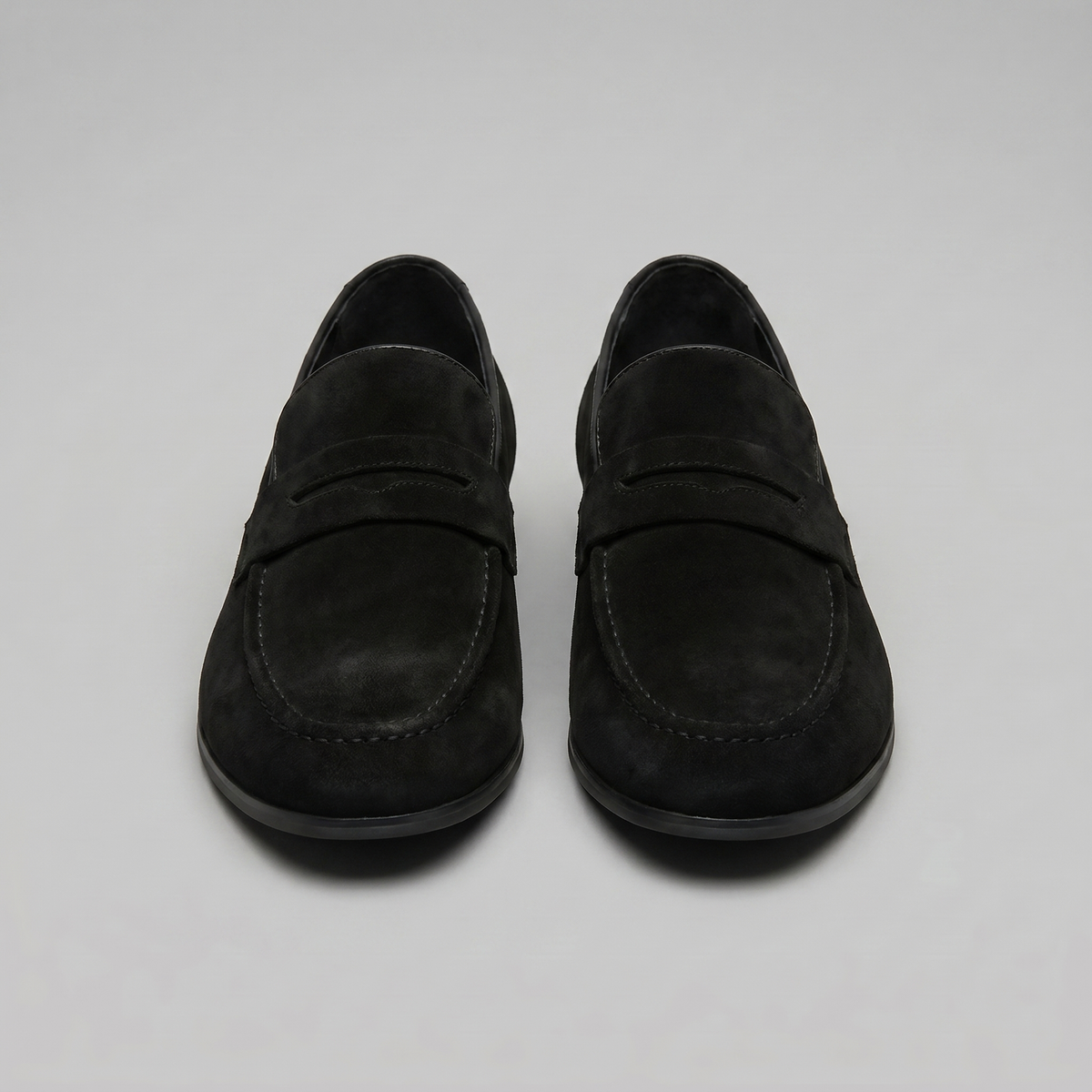 SUEDE EFFECT PENNY LOAFERS FOR MEN