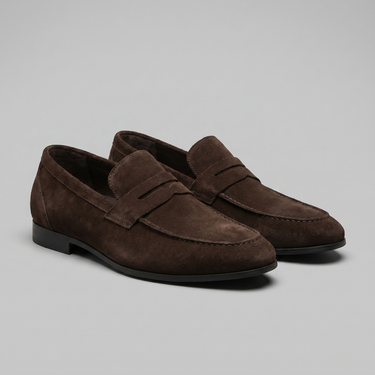 SUEDE EFFECT PENNY LOAFERS FOR MEN