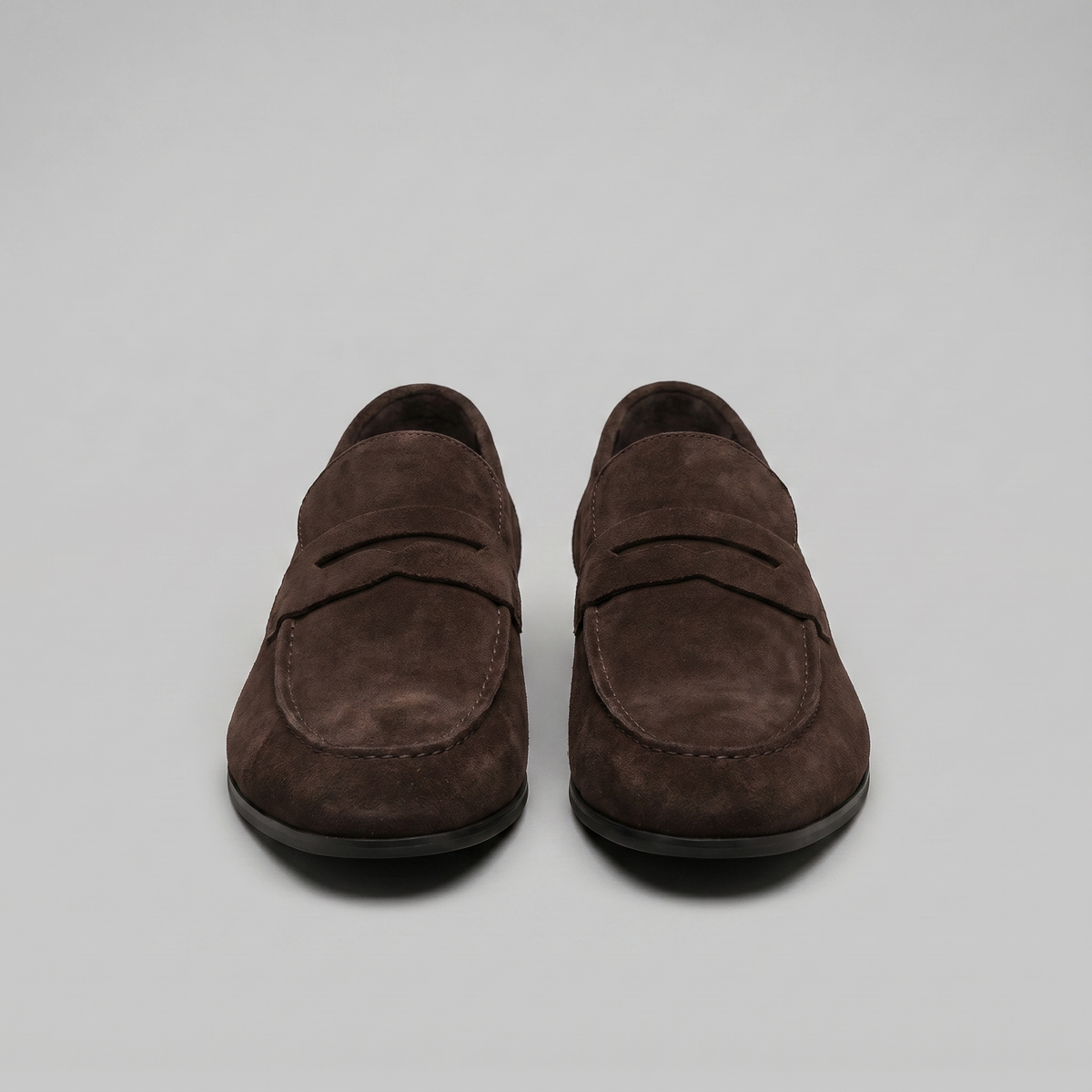 SUEDE EFFECT PENNY LOAFERS FOR MEN