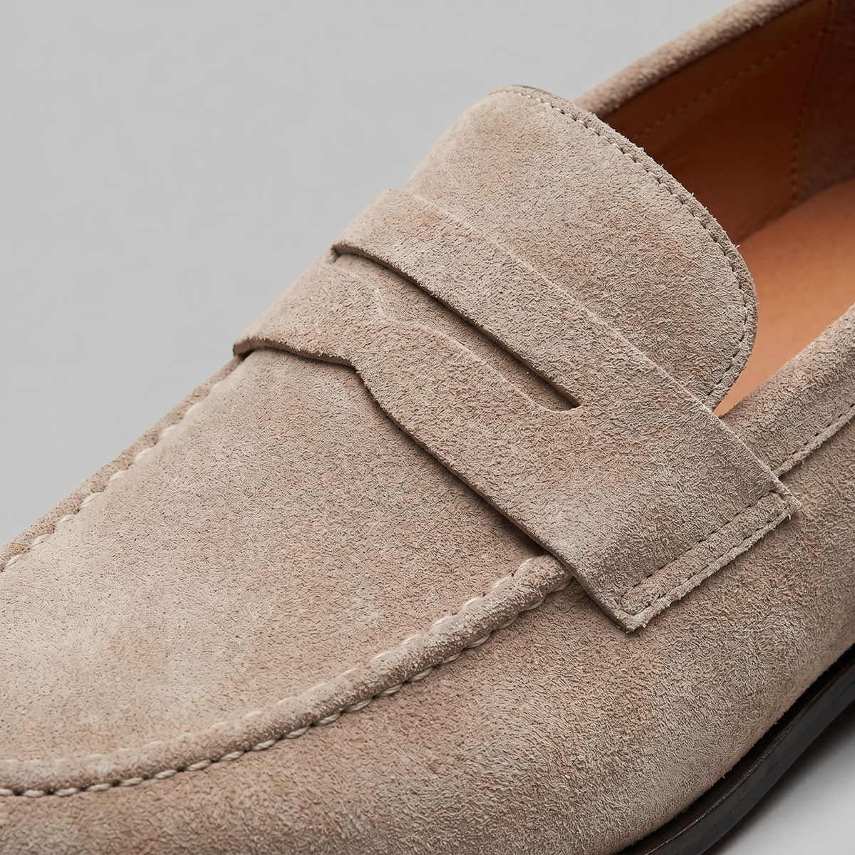 SUEDE EFFECT PENNY LOAFERS FOR MEN