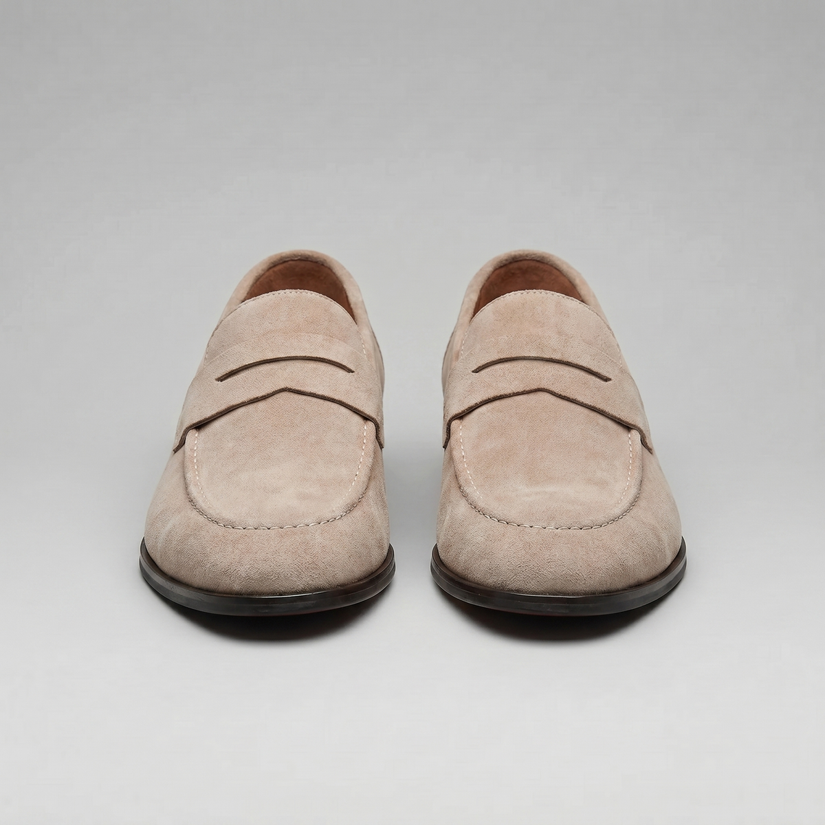 SUEDE EFFECT PENNY LOAFERS FOR MEN