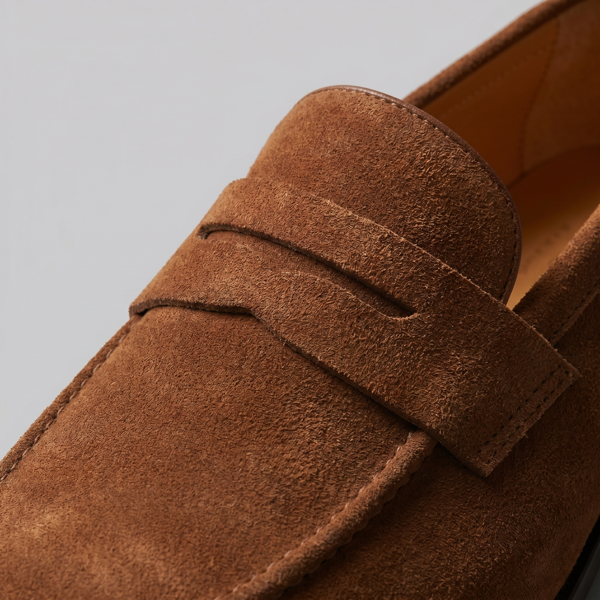 SUEDE EFFECT PENNY LOAFERS FOR MEN