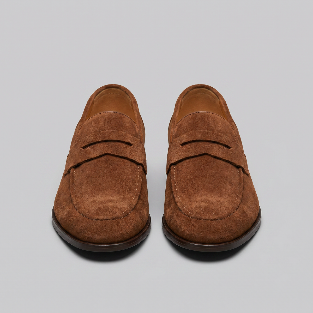 SUEDE EFFECT PENNY LOAFERS FOR MEN